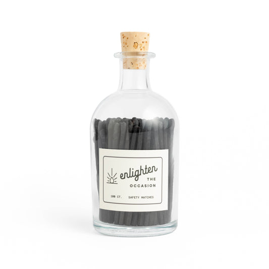 Apothecary Jar with All Black Matchsticks
