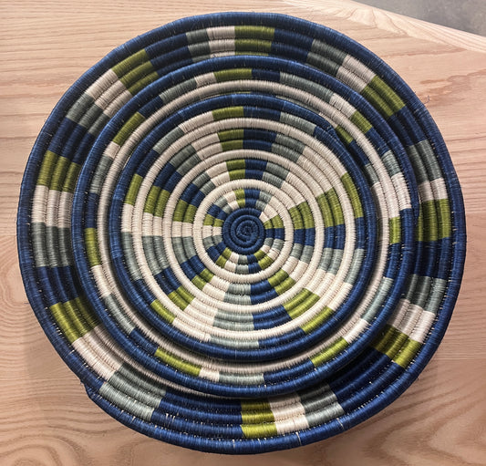 Safari Treasures - Set of 3 Blue & Green Bowls