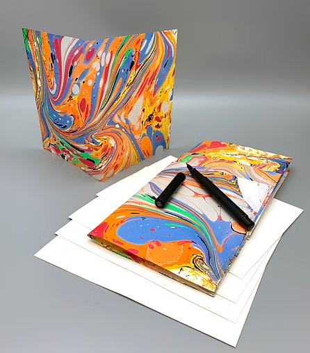 JC Marbling - Single Marbled Card with Envelope