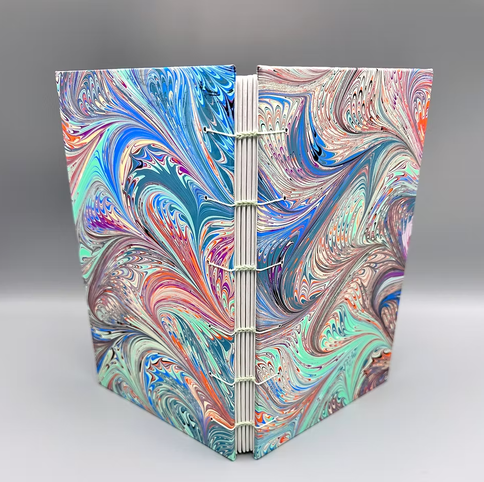 JC Marbling - Large Sketchbook w/Watercolor Paper