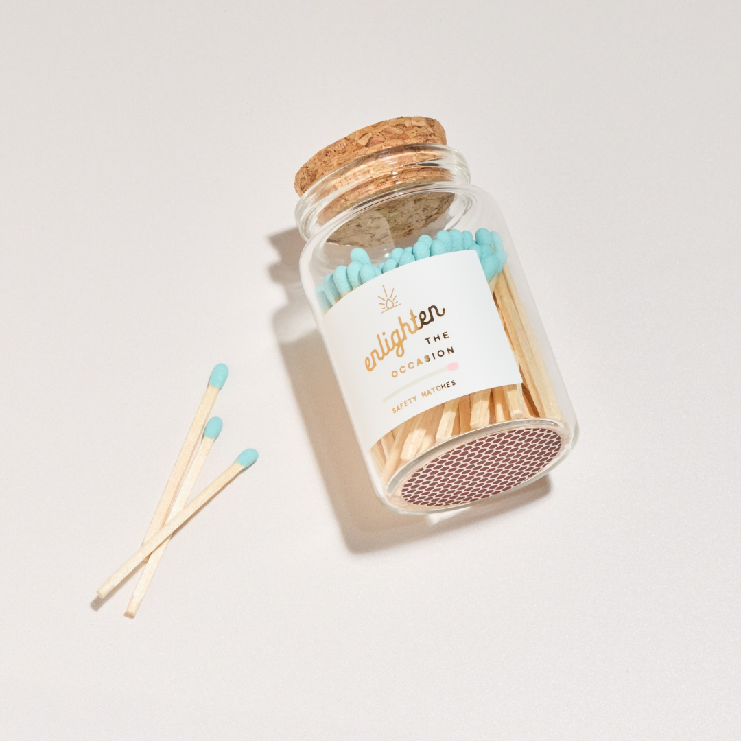 Lux Mini Match Corked Vial with Baby Blue Matchsticks