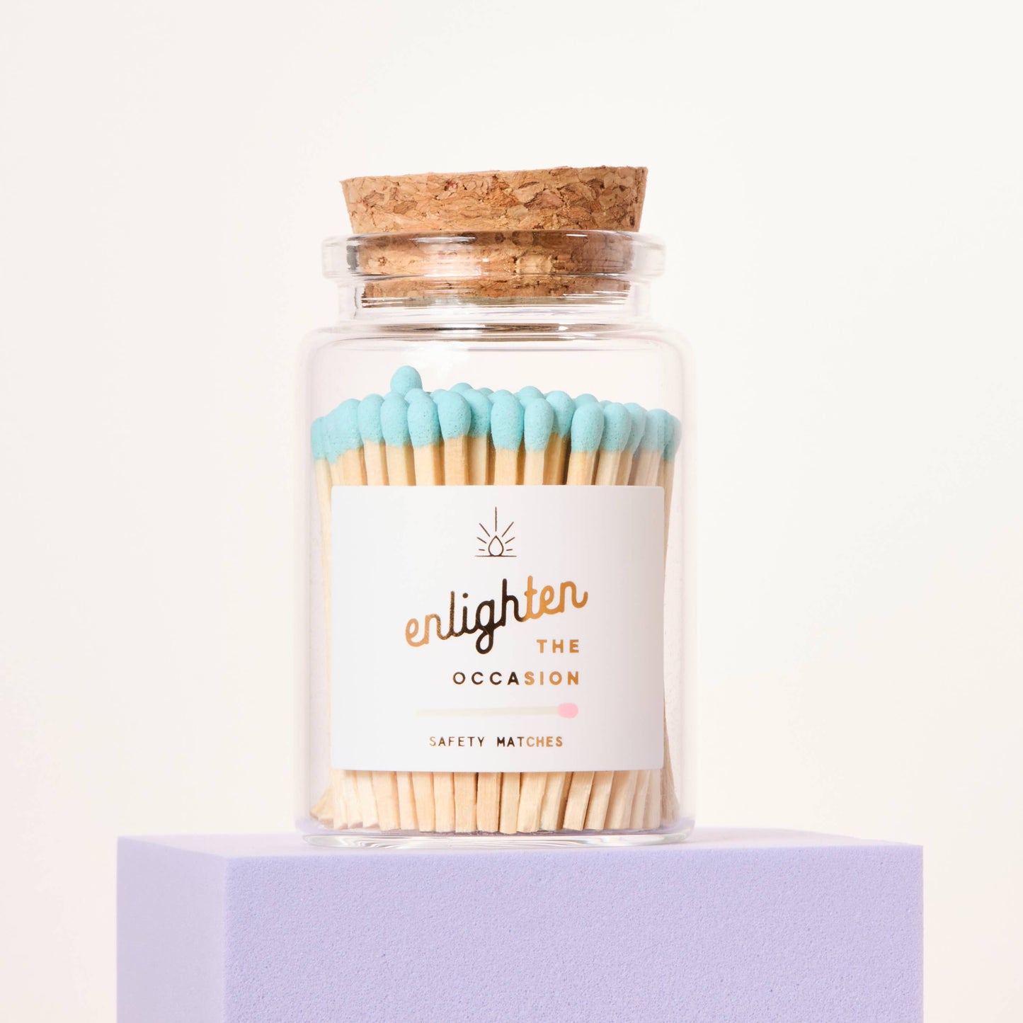 Lux Mini Match Corked Vial with Baby Blue Matchsticks