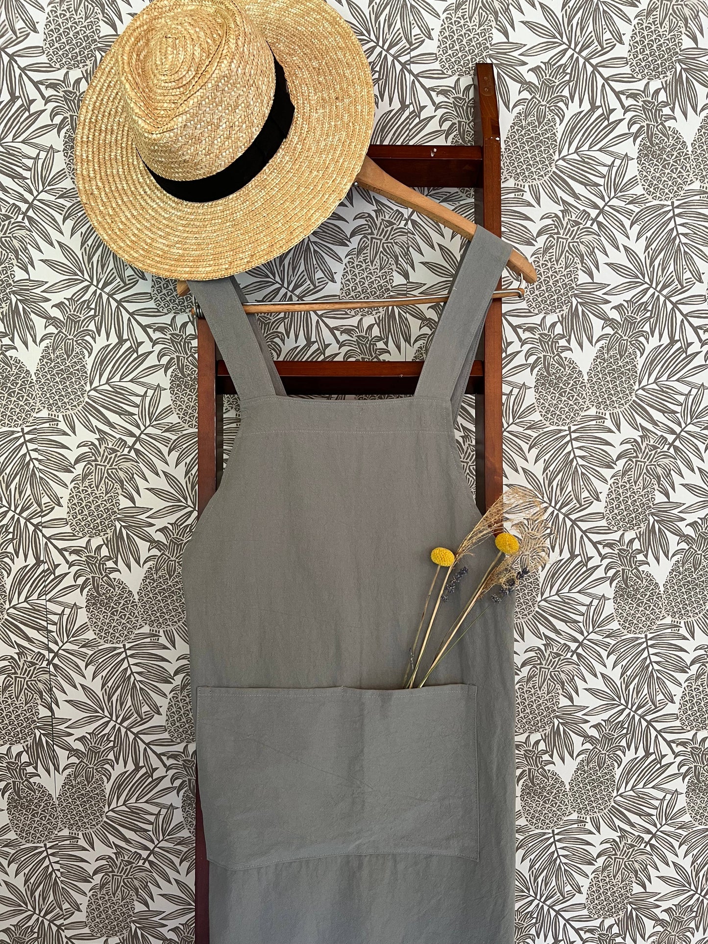 Cross Back Apron: Sky Blue