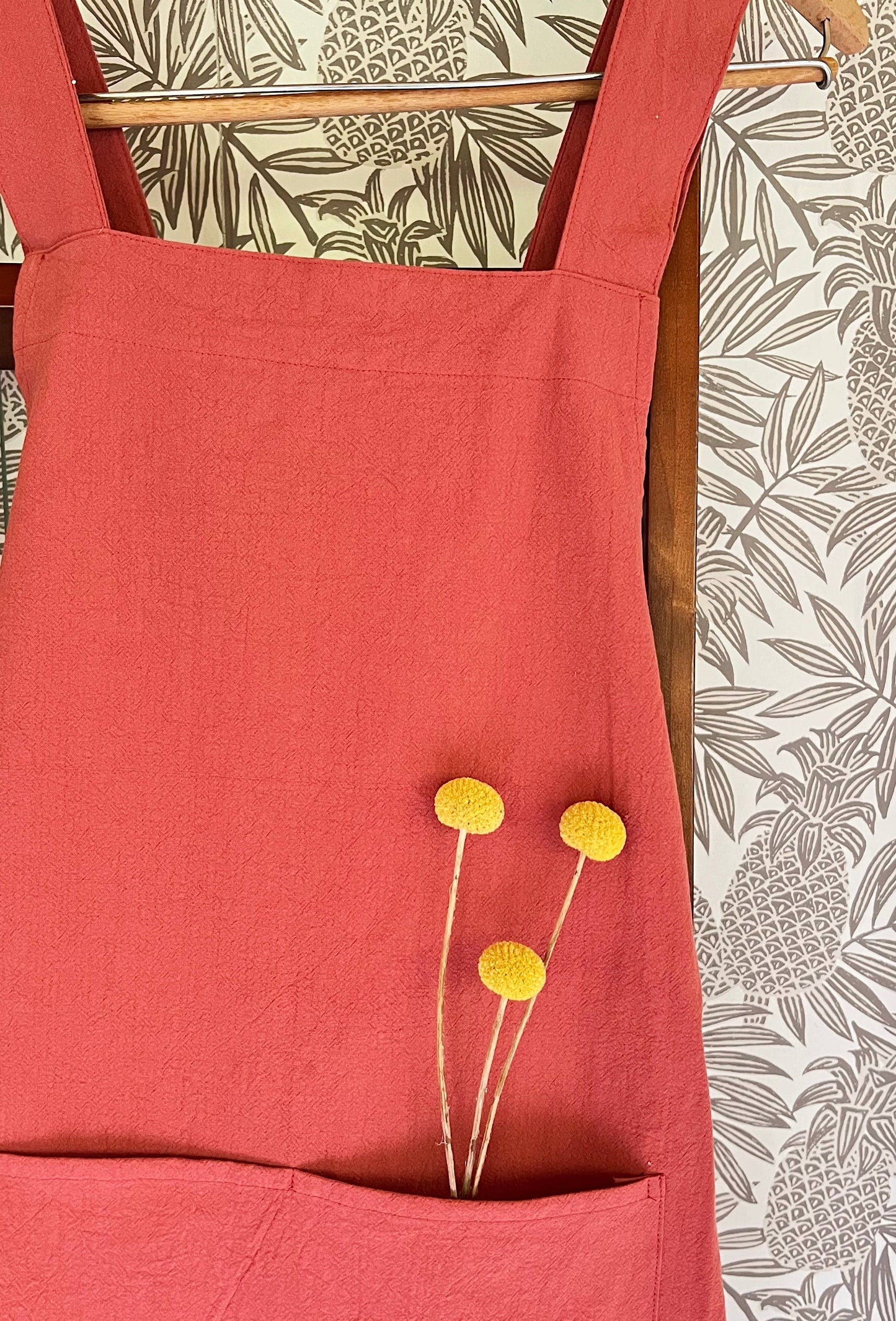 Cross Back Apron: Mustard Yellow