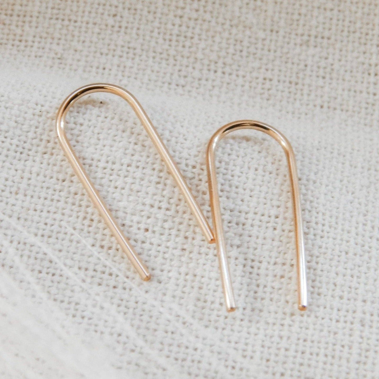 Open Arc Earrings - Hypoallergenic, Waterproof, Minimalist: Gold