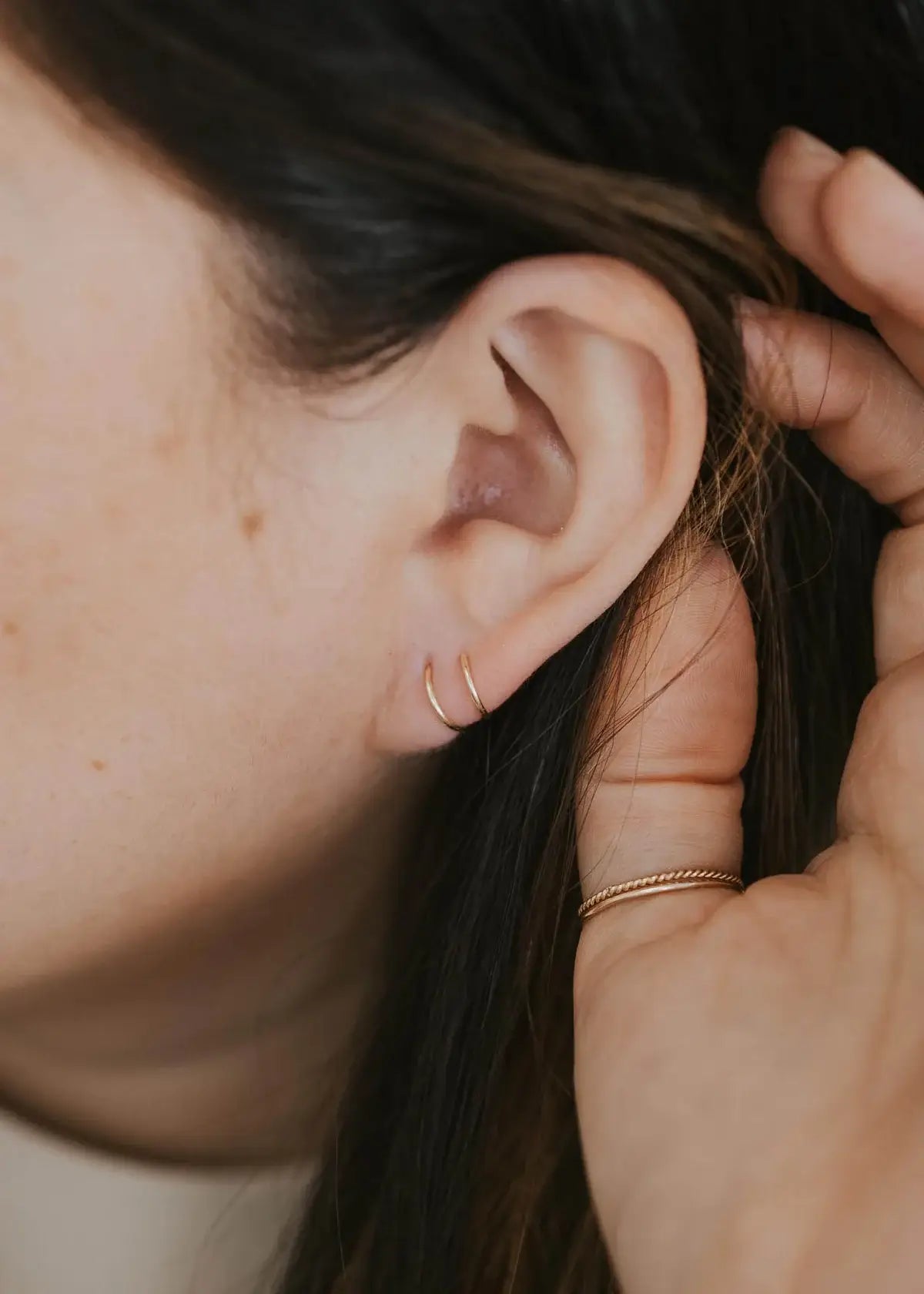 Tiny Twist Earrings | 14kt Gold Fill + Sterling Silver: Larger - 8MM / Classic / 14kt Gold Fill