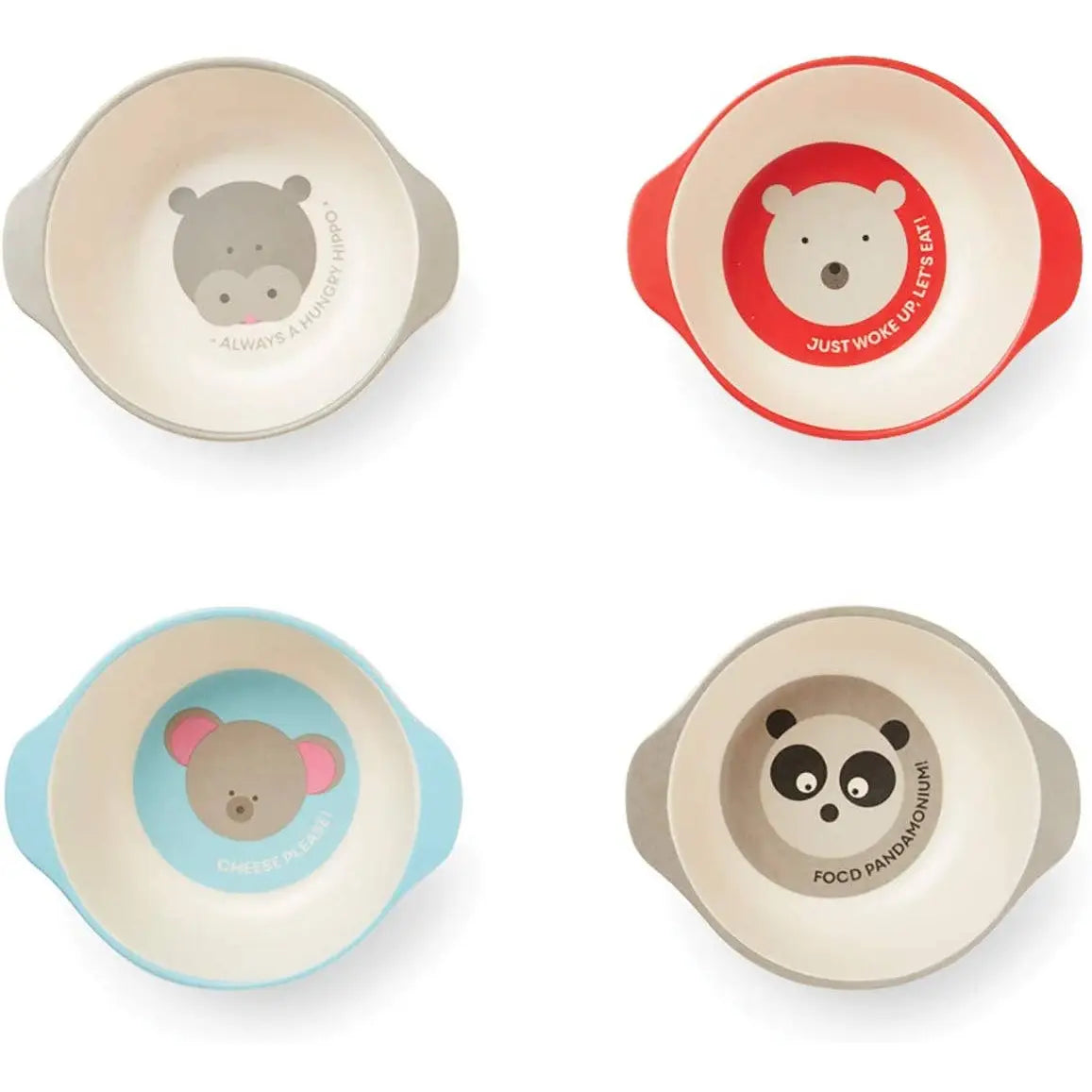 Bamboo Fiber Animal Bowls (Set/4)