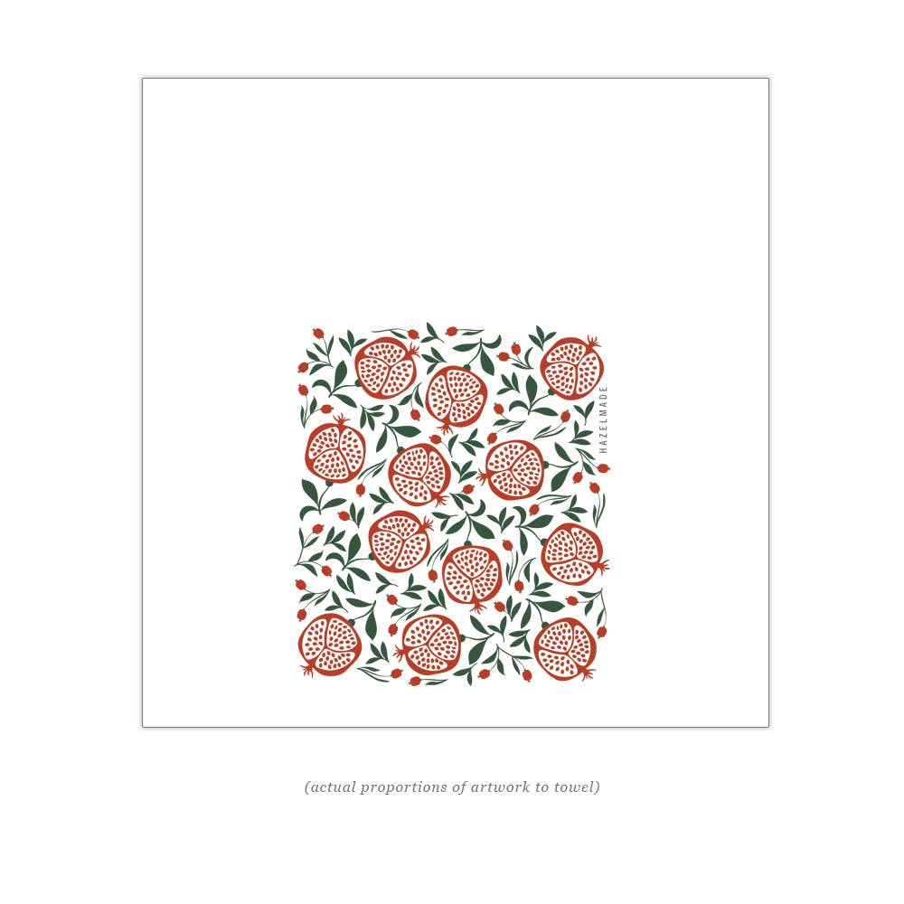 Pomegranates Tea Towel | Kitchen Decor | Holiday