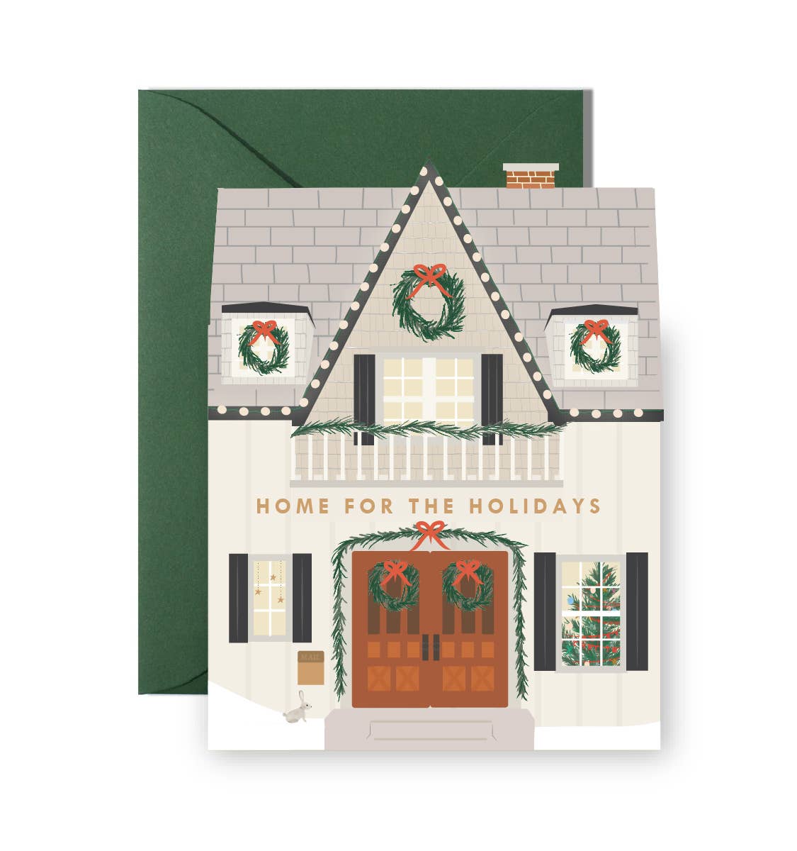 Home for the Holidays die-cut Greeting Card