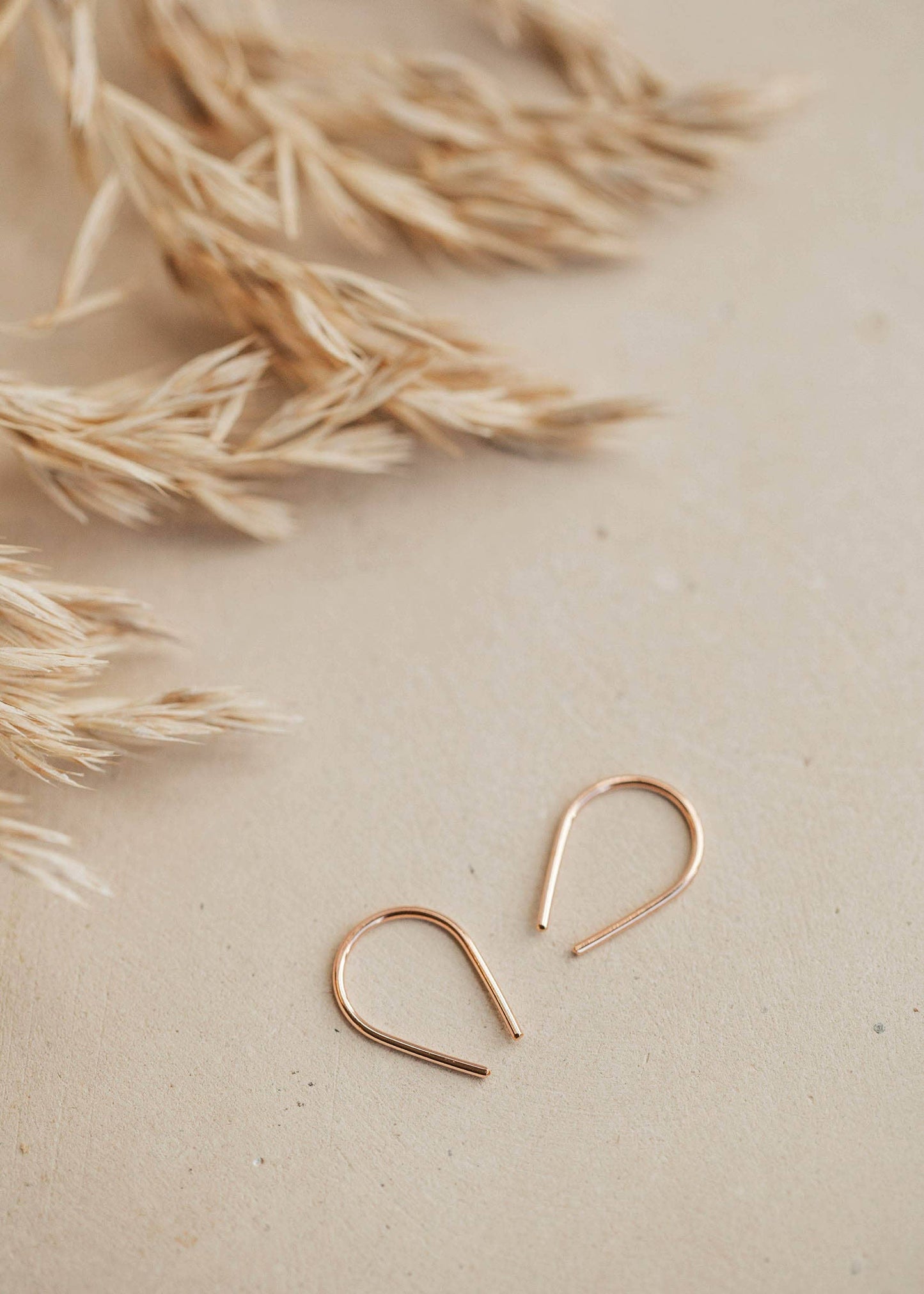Tiny Horseshoe Earrings | 14kt Gold Fill + Sterling Silver: 14kt Gold Fill