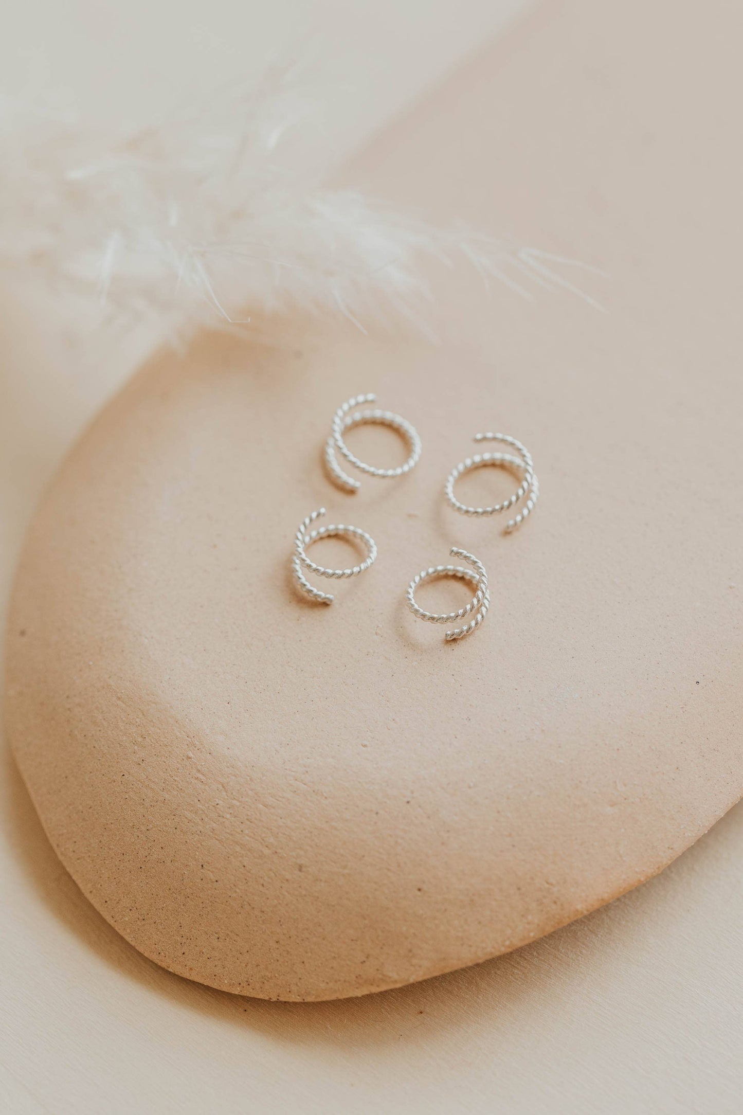 Tiny Twist Earrings | 14kt Gold Fill + Sterling Silver: Larger - 8MM / Classic / 14kt Gold Fill