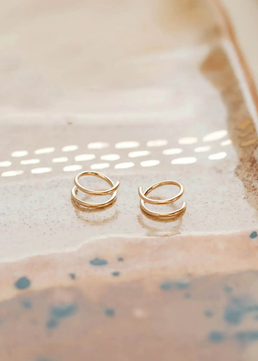 Tiny Twist Earrings | 14kt Gold Fill + Sterling Silver: Larger - 8MM / Twisted / 14kt Gold Fill