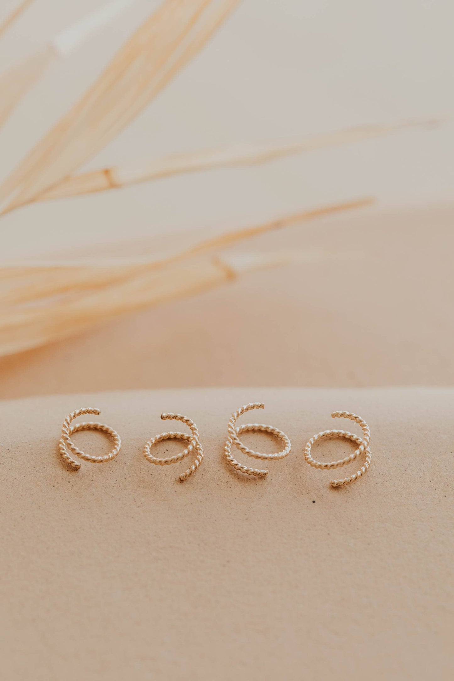 Tiny Twist Earrings | 14kt Gold Fill + Sterling Silver: Larger - 8MM / Twisted / 14kt Gold Fill