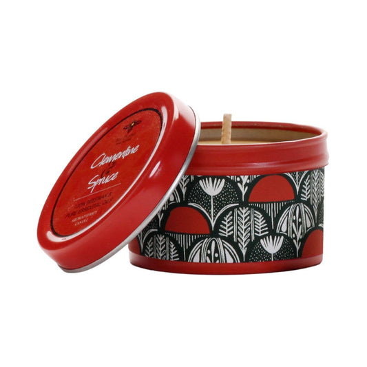 Tin Candles – 100% Pure Beeswax – Illuminate Collection: Clementine & Spruce