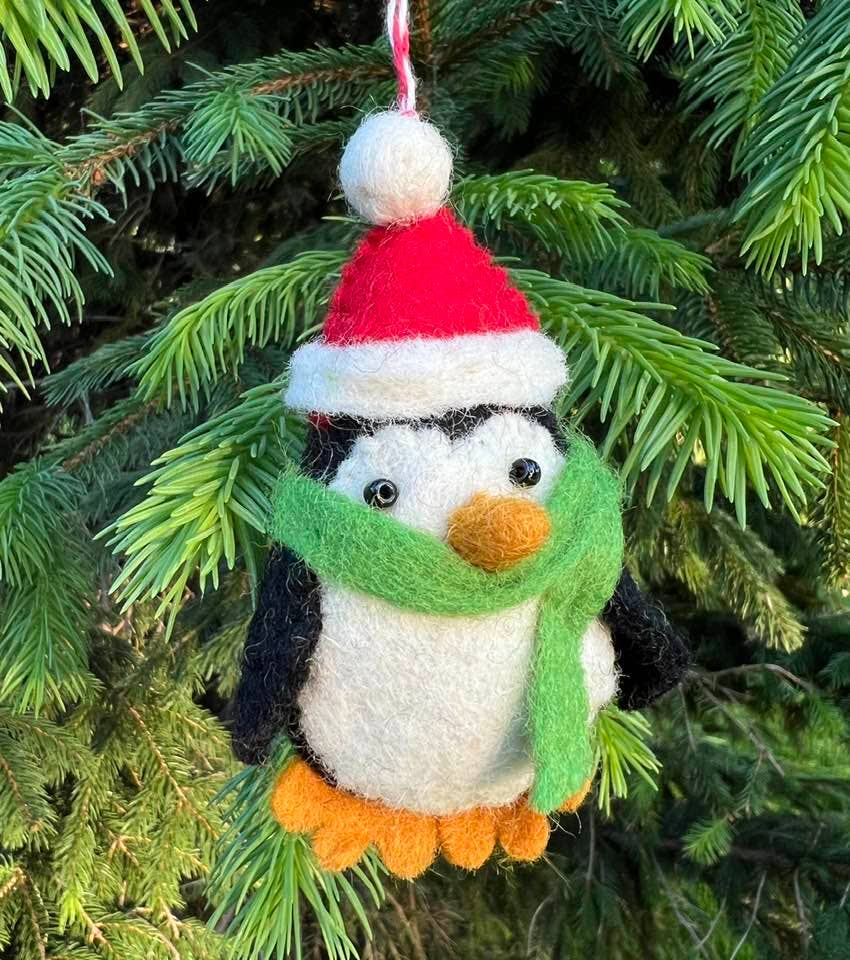 Holiday Ornament - Christmas Penguins