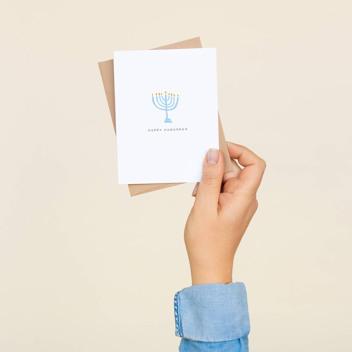 Happy Hanukkah Menorah Greeting Card | Holiday Card