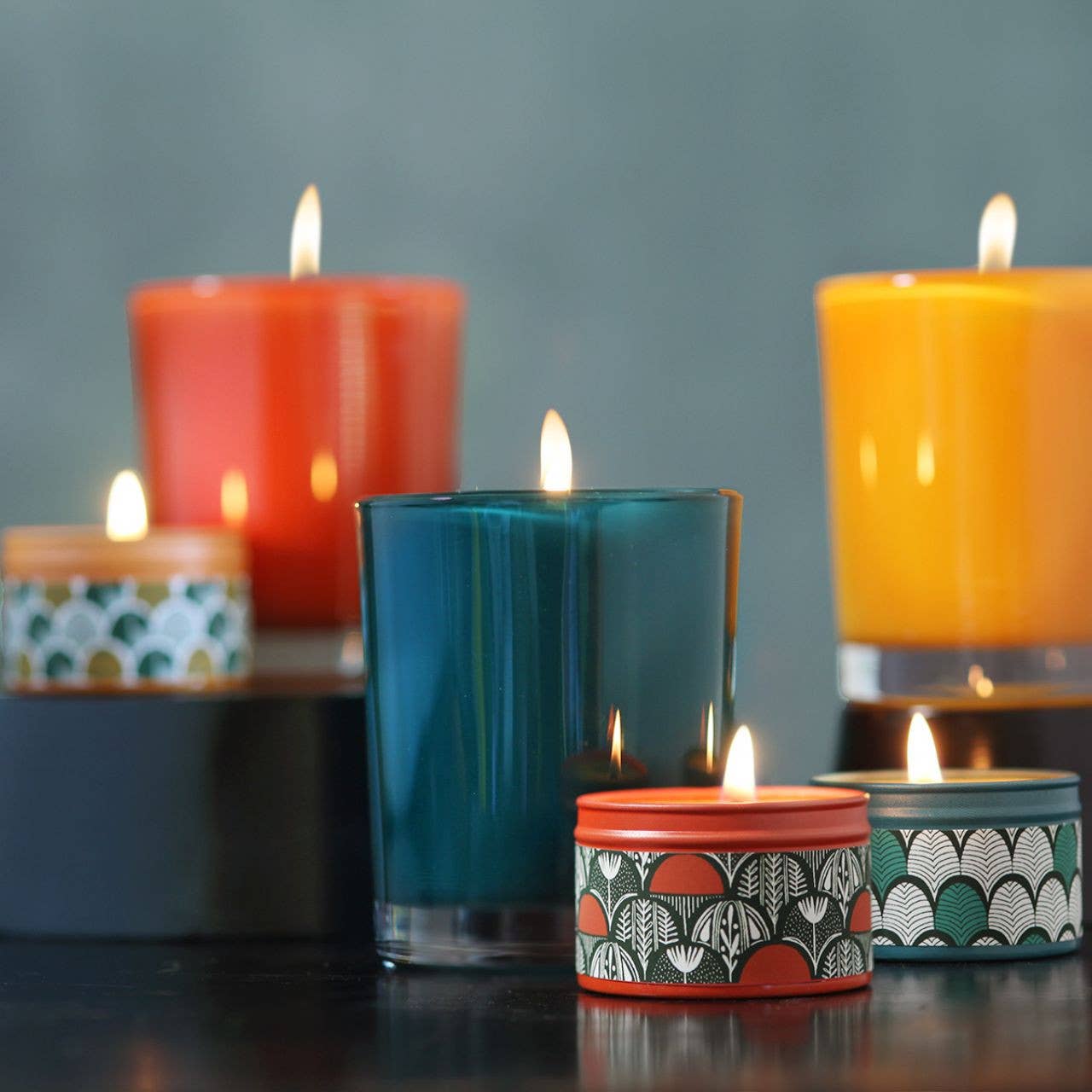 Tin Candles – 100% Pure Beeswax – Illuminate Collection: Clementine & Spruce