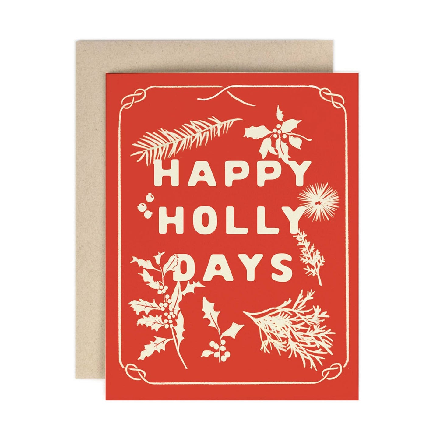 Holly Days Holiday Card: Single Card