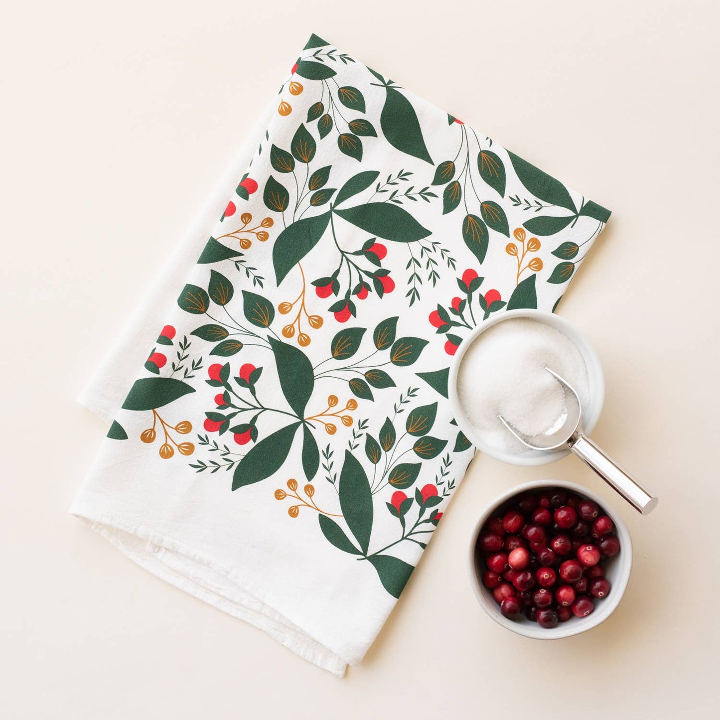 Winter Berry Tea Towel | Kitchen Decor | Holiday