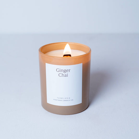 The Illuminated Beeswax Essential Oil Candle Collection: Ginger Chai