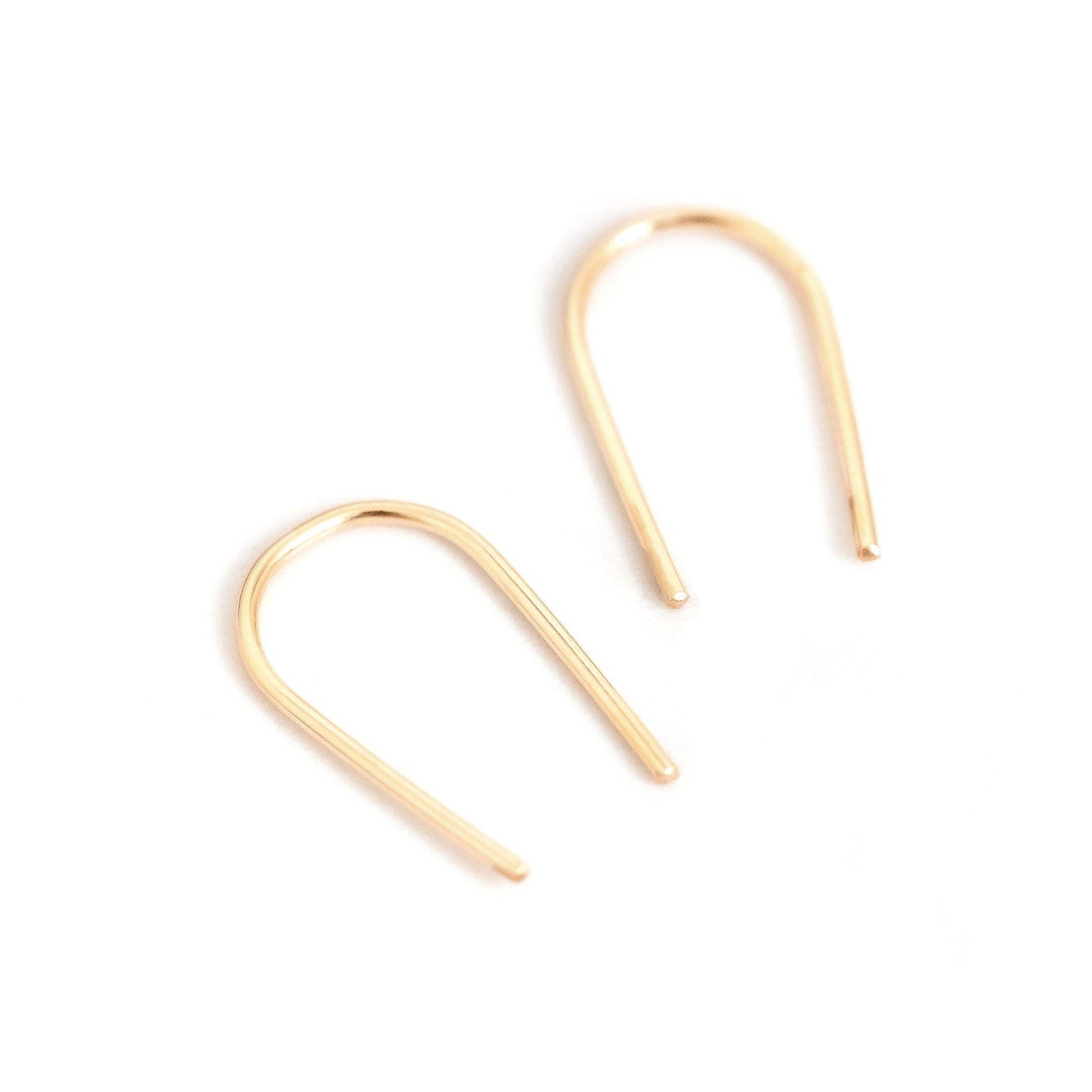 Open Arc Earrings - Hypoallergenic, Waterproof, Minimalist: Gold