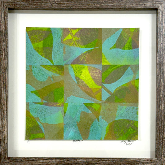 Amy Deal: Leaves Framed Monoprint #11