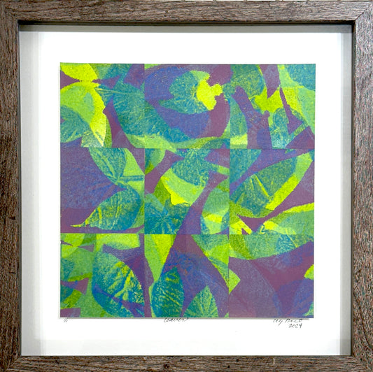 Amy Deal: Leaves Framed Monoprint #12