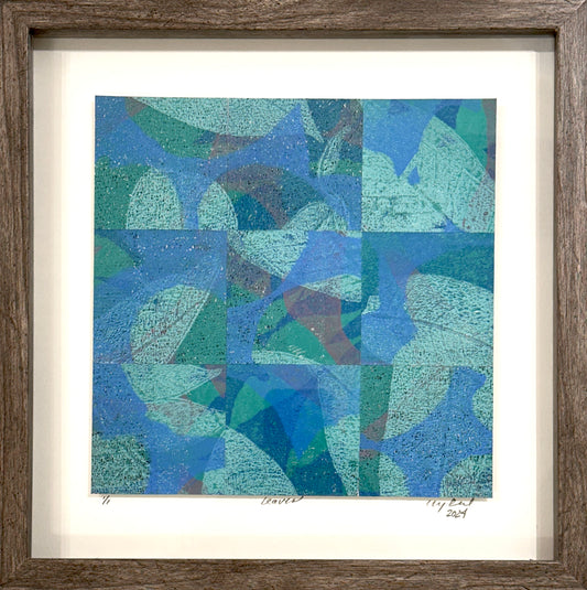 Amy Deal: Leaves Framed Monoprint #13