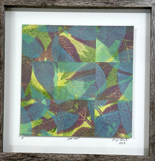 Amy Deal: Leaves Framed Monoprint #14