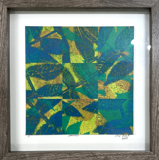 Amy Deal: Leaves Framed Monoprint #16