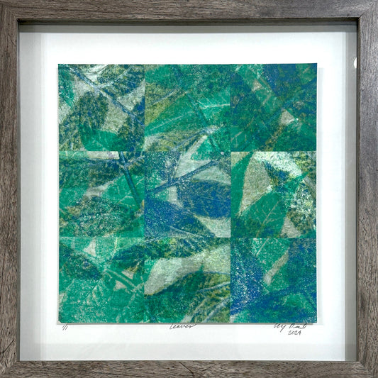 Amy Deal: Leaves Framed Monoprint #18