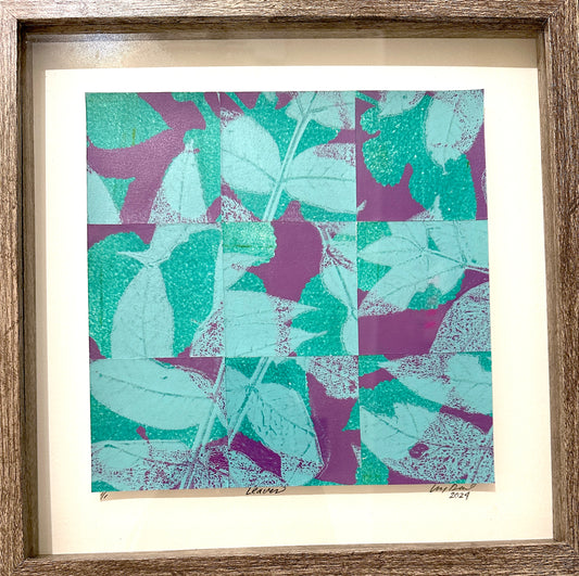 Amy Deal: Leaves Framed Monoprint #5