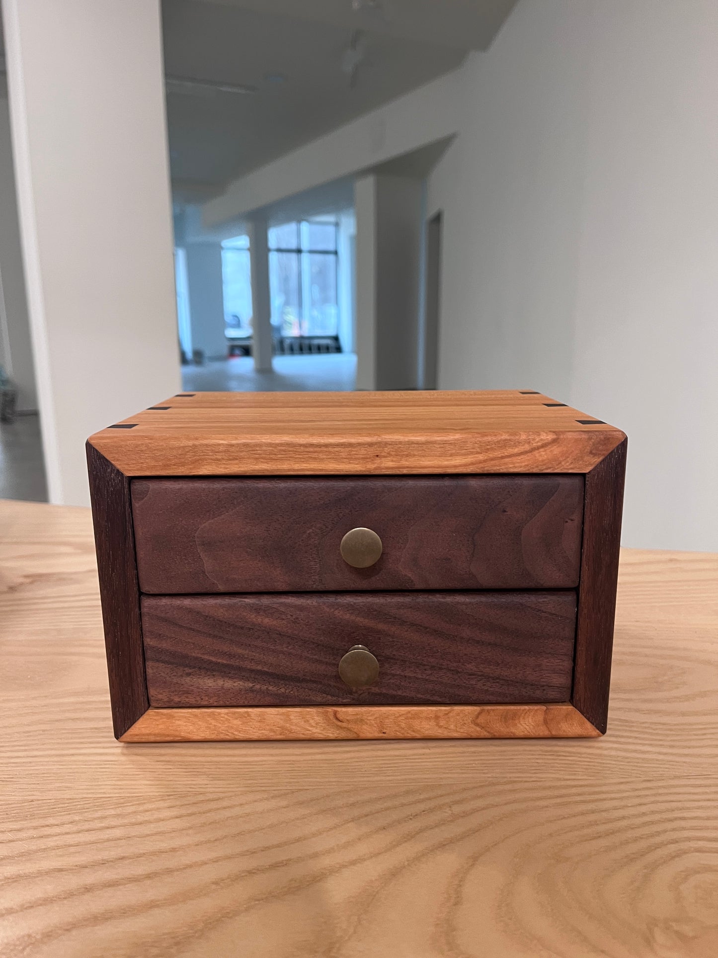 Bob Pricer - Walnut & Cherry 2 Drawer Chest