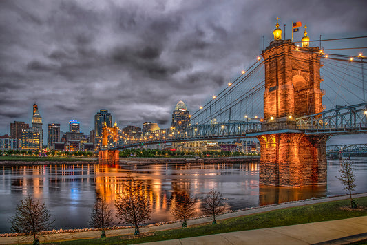 Dan Cleary: Roebling Bridge and Cincinnati Skyline