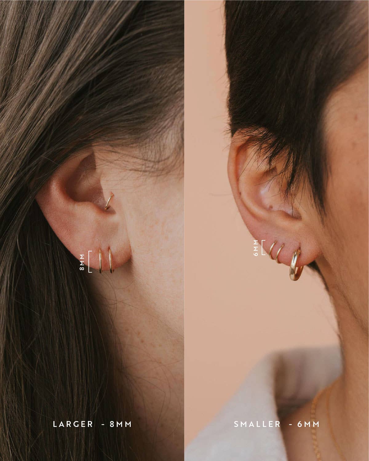 Tiny Twist Earrings | 14kt Gold Fill + Sterling Silver: Larger - 8MM / Twisted / 14kt Gold Fill