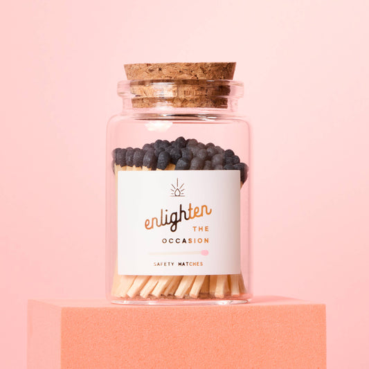 Lux Mini Match Corked Vial with Black Matchsticks