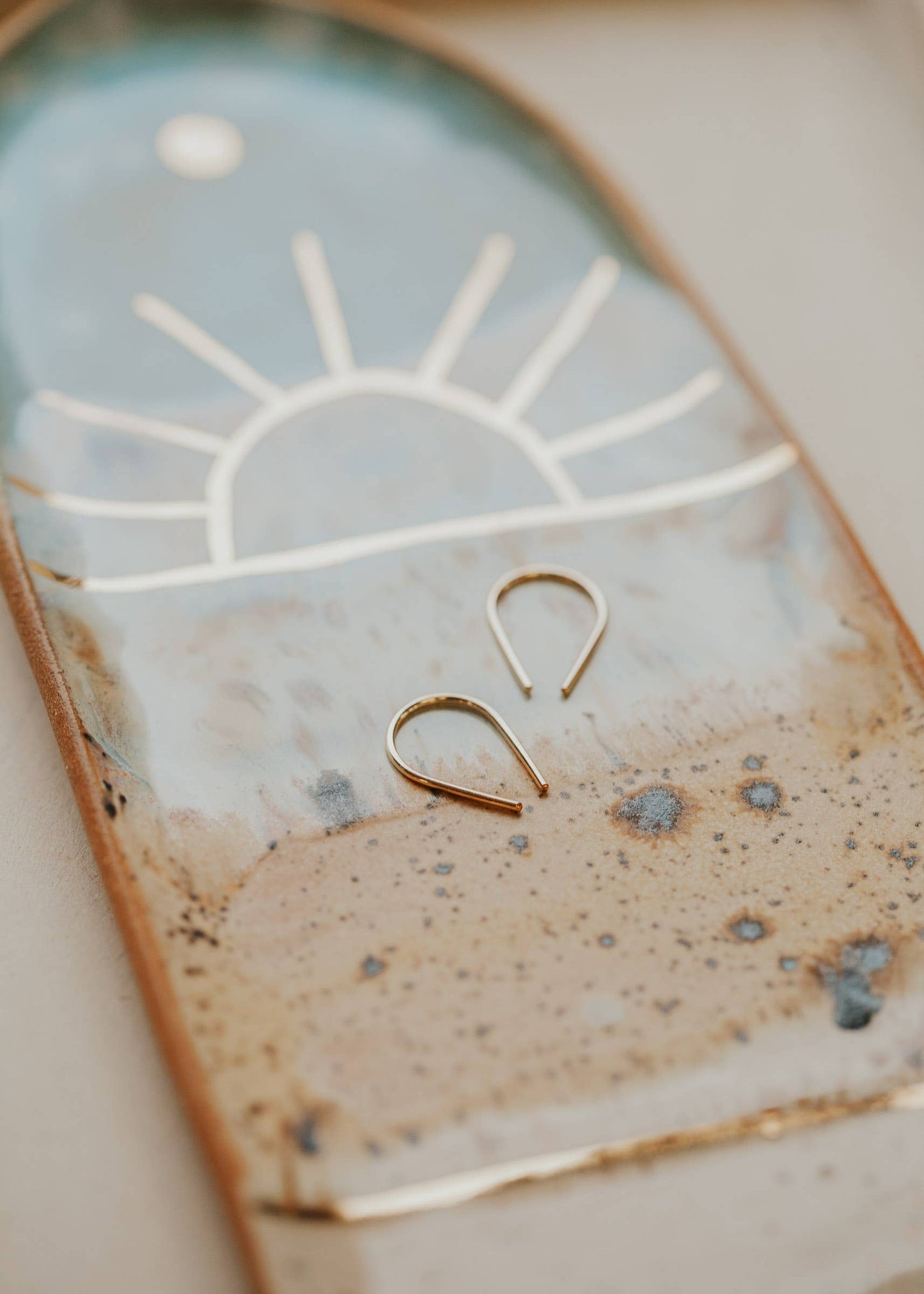 Tiny Horseshoe Earrings | 14kt Gold Fill + Sterling Silver: 14kt Gold Fill
