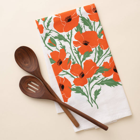 Poppy Tea Towel | Kitchen Decor