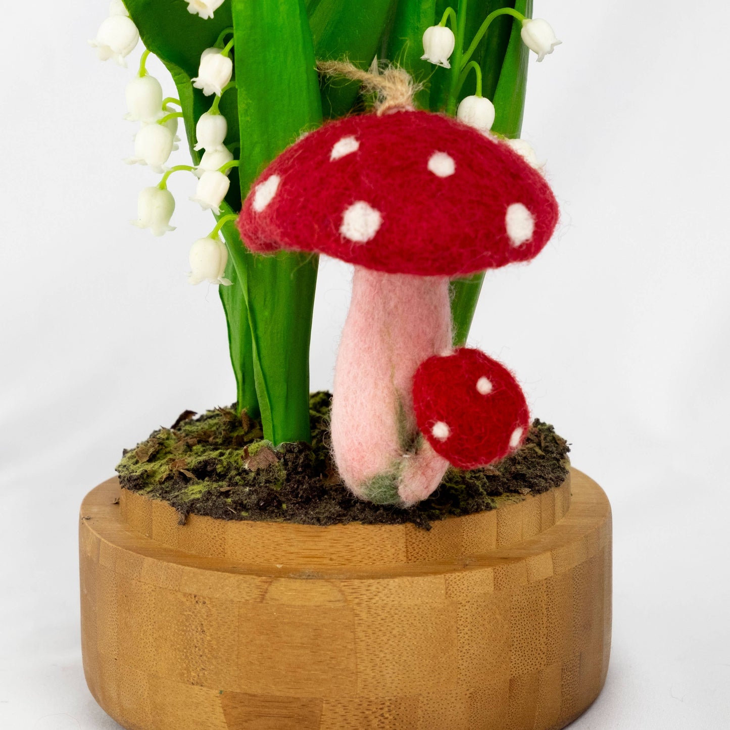 Felt Spotted Mushroom Ornament
