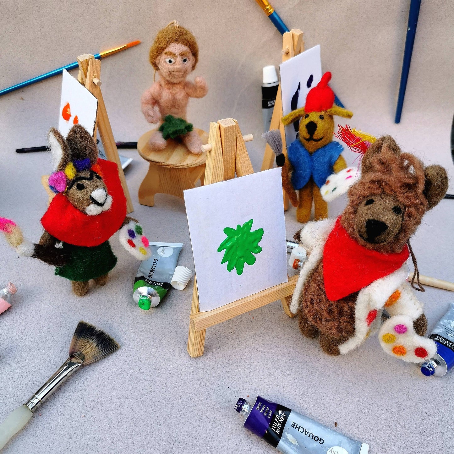 Handmade Felt Frida Kahlo Hare Hanging Decoration