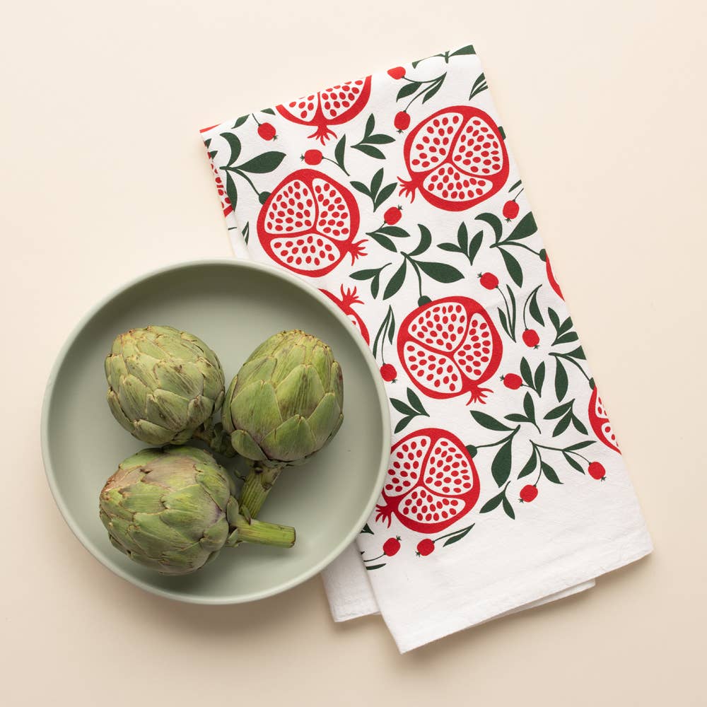 Pomegranates Tea Towel | Kitchen Decor | Holiday