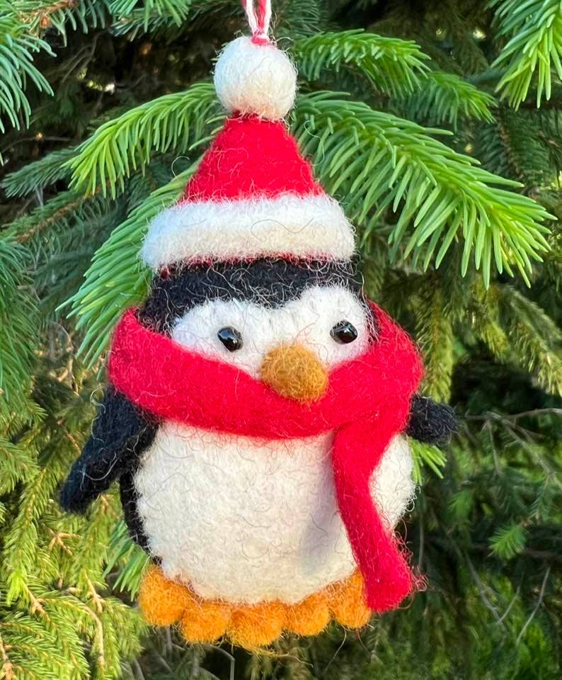 Holiday Ornament - Christmas Penguins