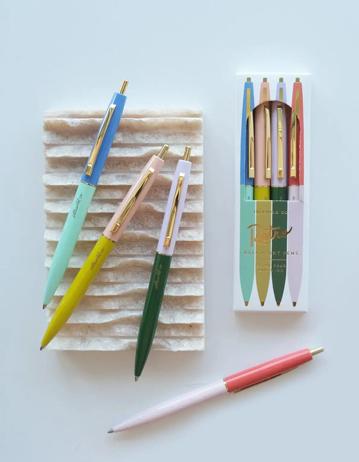 Rainbow Retro Pen Set