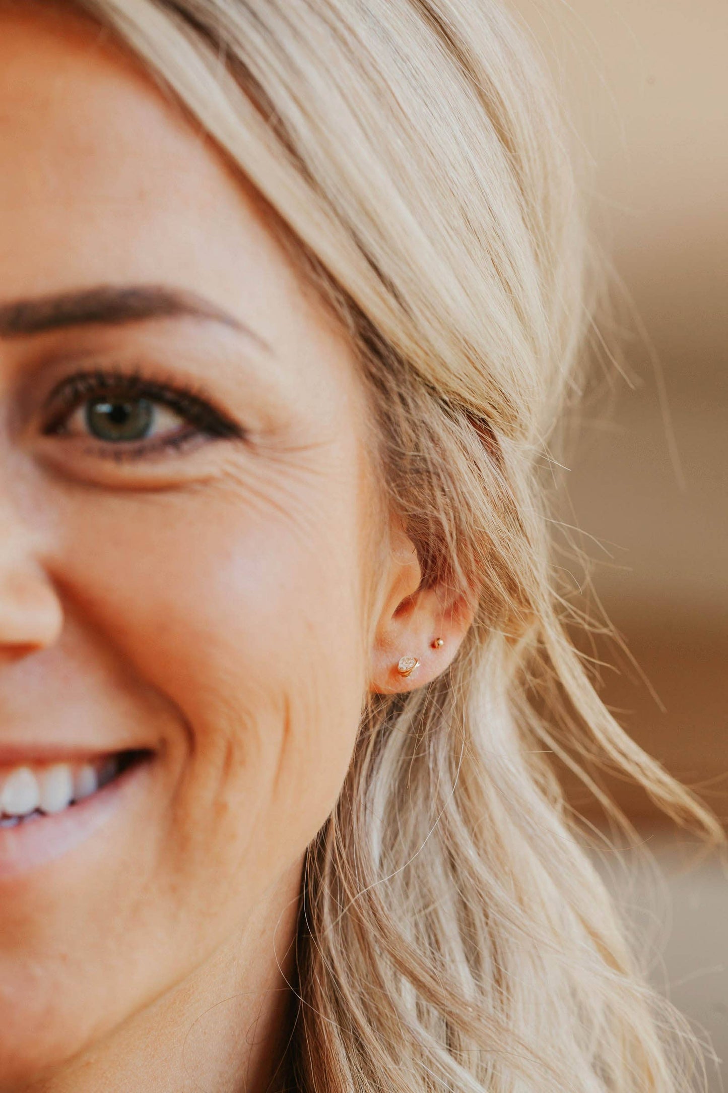 Herkimer Diamond Studs | 14kt Gold Fill + Sterling Silver: 14kt Gold Fill