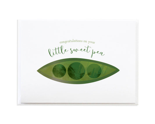 Sweet Pea Baby Card