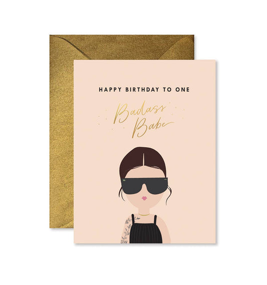 Badass Babe Birthday Greeting Card