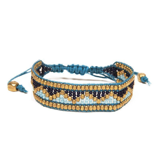 Taj Beaded Bracelet - Jodphur Blue