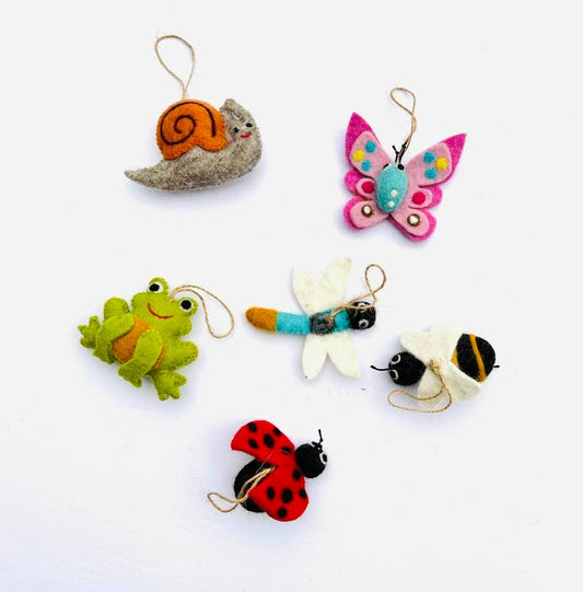 Ornament Frog, Butterfly, Snail, Ladybug, Bee, Dragon