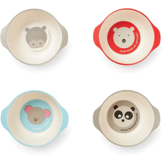 Bamboo Fiber Animal Bowls (Set/4)
